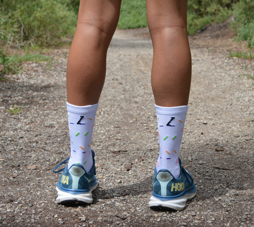 Confetti White ONE sock – zeffzsocks